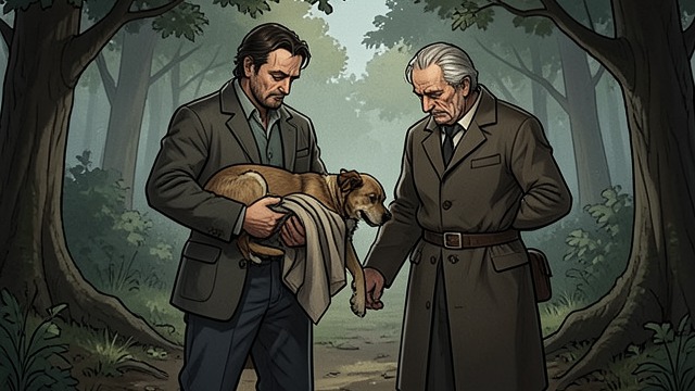 A Second Grave from "Straight Man". Grief Repeats Family Witnesses Hank returns to find Finny grieving over Occam’s body, while Lily and Angelo stand nearby.