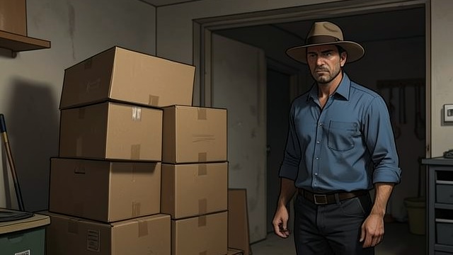 The Books Arrive from "Straight Man". A Library in the Garage The Move Charles Purty brings boxes of William Henry Devereaux, Sr.’s books to Hank’s house.