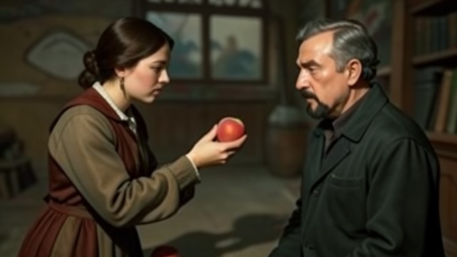A Peach Offered from "Straight Man". A Small Invitation The Fruit Meg offers Hank a bite of her peach while flirting with him.