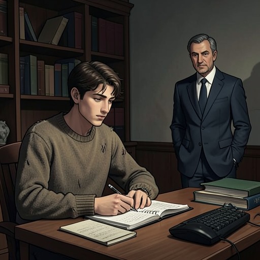 Leo’s Troubled Apprenticeship from "Straight Man". This flow follows Leo’s fixation on becoming a writer as criticism, humiliation, a breakthrough, and police involvement reshape his path.