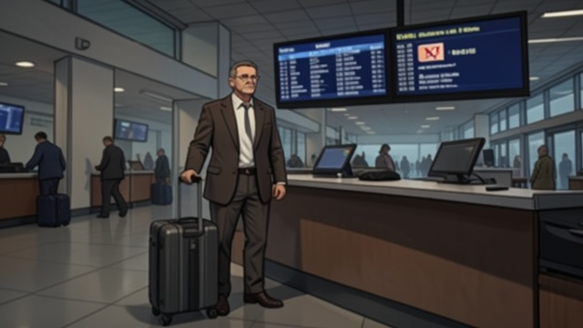 The Missed Flight from "Cartes Postales from Greece". The Missed Flight An anticipated meeting fails Anthony waits at Kalamata Airport for Sarah to arrive.