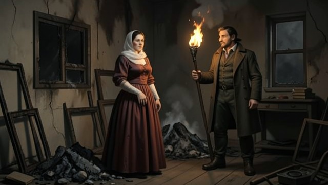 The Paintings Destroyed from "Cartes Postales from Greece". The Paintings Destroyed A homecoming becomes a confrontation Christos sees the portraits and asks where the family paintings have gone.