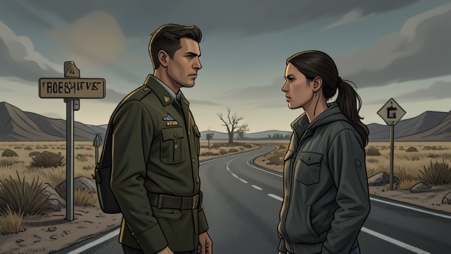 No Joke at the Roadside from "Across the River and into the Trees". No Joke at the Roadside Humor falls away Cantwell’s final attacks leave little room for the joking style that has accompanied his conversations.