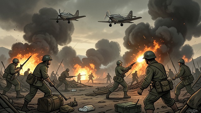 The Breakout Bombing from "Across the River and into the Trees". The Breakout Bombing The promised assault Cantwell describes the air armada that was meant to break German positions before ground forces advanced.