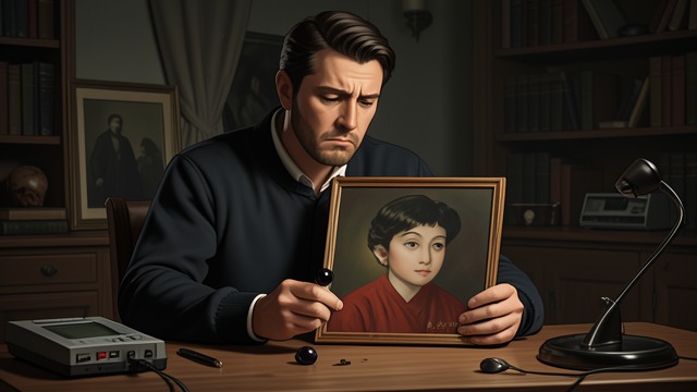 The Portrait and the Keepsake from "Across the River and into the Trees". The Portrait and the Keepsake An image offered Renata gives Cantwell her portrait as a way for him to keep a version of her near him.