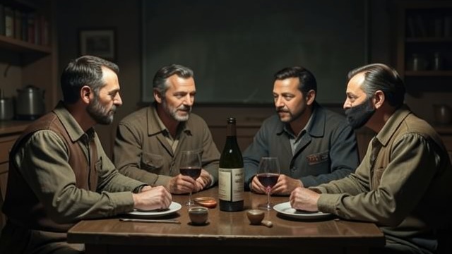 A Member’s Promotion from "Across the River and into the Trees". A Member’s Promotion Recognition by the group The men discuss promoting a cook who has shown courage and honesty in his own way.