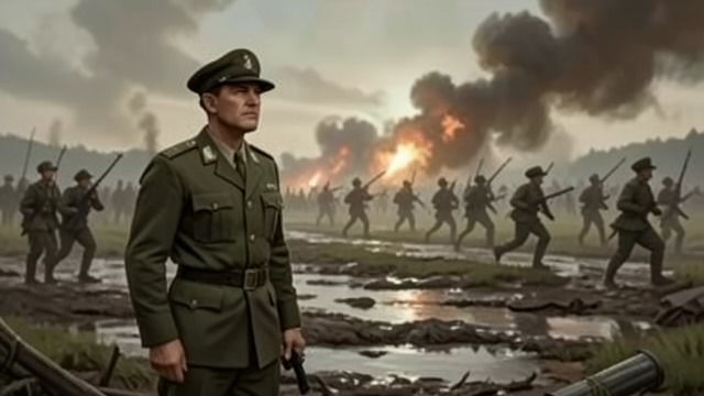 The Young Lieutenant from "Across the River and into the Trees". The Young Lieutenant Learning under fire Cantwell remembers commanding men in marshes and enduring repeated bombardments and attacks.
