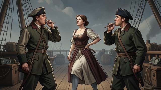 The Whistle from "Across the River and into the Trees". The Whistle A public insult Two sailors whistle at Renata and make clear that they want to stare at her.