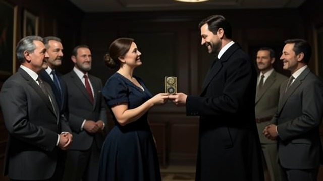 Renata’s Admission from "Across the River and into the Trees". Renata’s Admission A new member Gran Maestro declares Renata an honorary secretary of the Order, recognizing her through merit and the closeness she has formed…