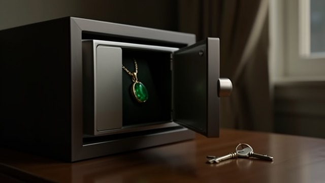 Returning the Emeralds from "Across the River and into the Trees". Returning the Emeralds A safe deposit Cantwell places the emeralds in the hotel safe under Renata’s name.