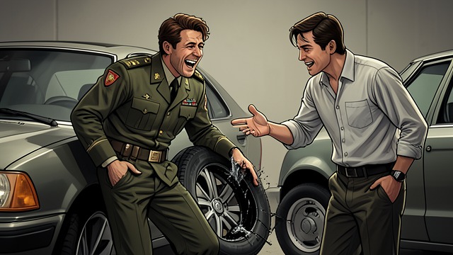 Jokes with Jackson from "Across the River and into the Trees". Jokes with Jackson Teasing as command Cantwell mocks Jackson’s worries about the car and invents exaggerated solutions to ordinary road problems.