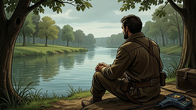 Rest Beyond the River from "Across the River and into the Trees". Rest Beyond the River A remembered destination Cantwell recalls the phrase about crossing a river and resting beneath trees.