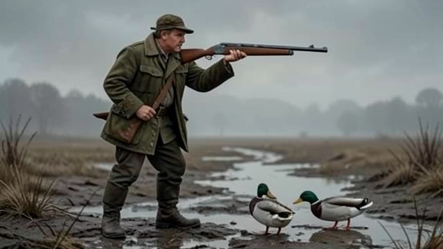 A Skillful Double from "Across the River and into the Trees". A Skillful Double A clean pair of shots Cantwell brings down a pair of pintails and later takes two wigeon.
