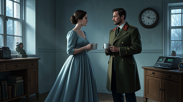 Breakfast in the Flooded City from "Across the River and into the Trees". Breakfast in the Flooded City Meeting at the square Renata meets Cantwell in the cold morning light and asks whether he is well.