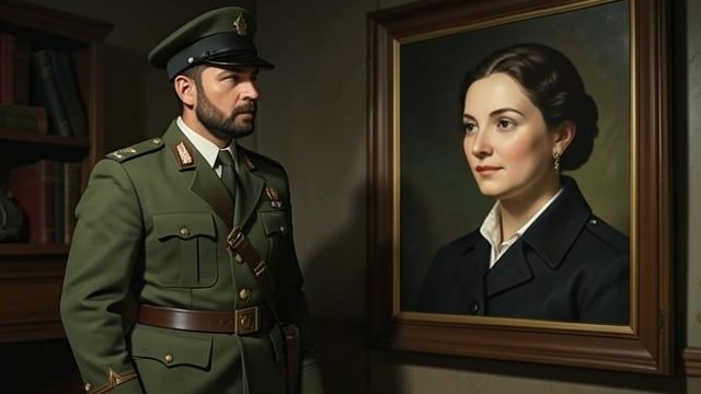 The Living Woman from "Across the River and into the Trees". The Living Woman Beauty acknowledged Cantwell sees Renata standing beside the portrait and understands that no canvas can replace her.