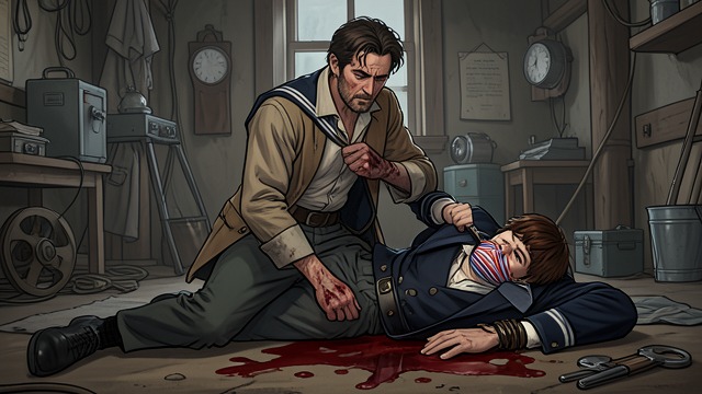 Violence and Restraint from "Across the River and into the Trees". Violence and Restraint Force used Cantwell defeats two sailors who harass Renata, then walks away rather than prolonging the violence.