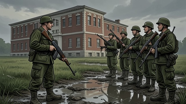 The Enemy at the Piave from "Across the River and into the Trees". The Enemy at the Piave Combat without hatred Cantwell remembers killing enemy soldiers who crossed the marshes, but says he did not hate them.