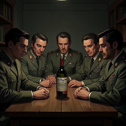 The Order’s Fellowship from "Across the River and into the Trees". This flow follows the fictional Venetian Order as a private fellowship of veterans turns shared memories, jokes, and loyalty into a sustaining ritual.