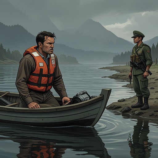 The Boatman’s Anger from "Across the River and into the Trees". This flow traces the boatman’s hostility toward Cantwell, from a tense working relationship to an explanation rooted in wartime violence.