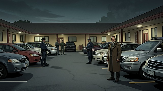 A Motel Made to Look Occupied from "Masquerade". A Motel Made to Look Occupied An Invented Scene The Federal Bureau of Investigation fills Pines Way Motel with vehicles and agents to make it appear that…