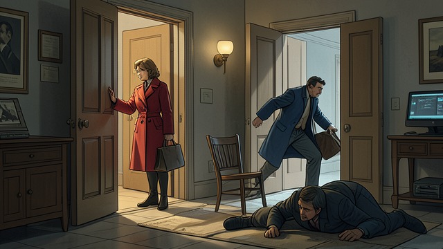 An Assault That Fails from "Masquerade". An Assault That Fails The Attackers Strike Victoria Belle uses Kaye Swan as a decoy at the rear entrance while Robert Michael Rothman attacks the front.