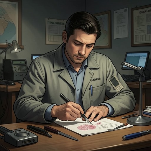 The Investigation’s Unnamed Accomplice from "Masquerade". This flow follows forensic clues suggesting that another person participated in the hidden crimes and the investigators’ failure to identify that person.