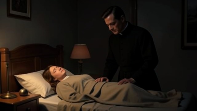 The Deathbed Confession from "The Pale Horse". A Message Passed On Confession and Warning Davis speaks of wickedness and tells Father Gorman that something must be stopped.