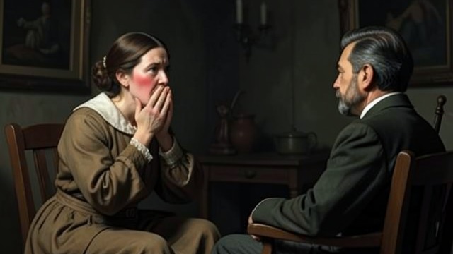 A Sore Throat from "The Pale Horse". Symptoms Break Through A Voice Changes Ginger tells Mark that she has a sore throat, aches, and perhaps a fever.