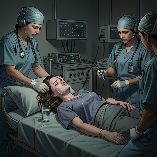Ginger’s Poisoning Crisis from "The Pale Horse". The apparent success of the ritual turns into a medical emergency, forcing the investigators to distinguish staged suggestion from actual poisoning.