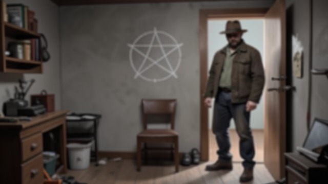 Occult Decoration from "Hide and Seek". Occult Decoration A provocation After Ronnie McGrath’s death, Charlie returns to the squat and completes the pentagram with symbols and the message “Hello…