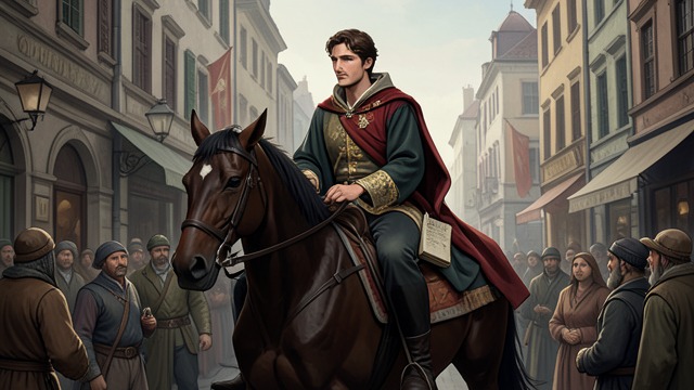 The Easygoing Heir from "Tide". The Easygoing Heir Freedom at Court James rides, entertains guests, and shares his island with visitors while his uncle remains king.
