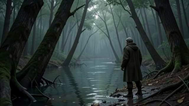 森林被洪水淹没,《潮》中的场景。森林被洪水淹没 自然灾害升级 米尔库尔掀起的风暴将海水灌入废墟山和古老森林。 土地面临威胁 盖拉哈德在被淹没的矿井中察觉到一股敌意,表明女巫的袭击可能会从海岸蔓延开来。