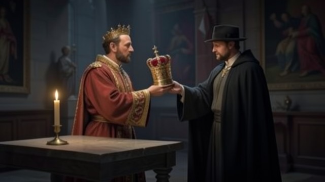 Royal Succession from "Tide". Royal Succession The Crown Passes Mhuirlan’s succession law makes James king after his uncle dies.