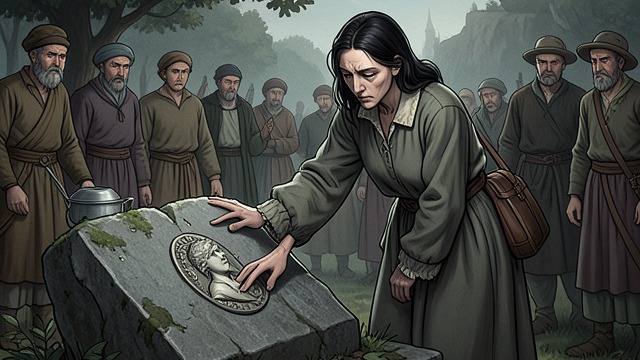 The Founder’s Warning from "Satan". The Founder’s Warning A public denunciation When the cameo is removed from Élie D’Anjou’s grave, Grébiche demands that the family return it.