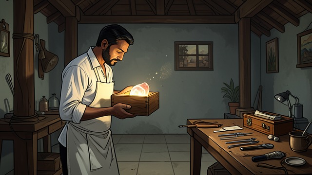 The Shrine Keeper from "Satan". The Shrine Keeper A jewel enters the shrine After Ramondo Cardoso dies in Cárdenas, Rodrigo Lerbier takes the glowing cameo and places it in a Yoruba shrine.