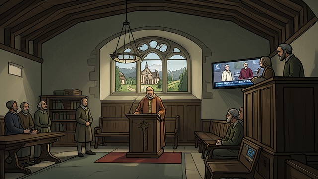 The Screen Challenges the Pulpit from "Satan". The Screen Challenges the Pulpit Authority shifts The local priest’s sermons compete with the daily images and stories on television.