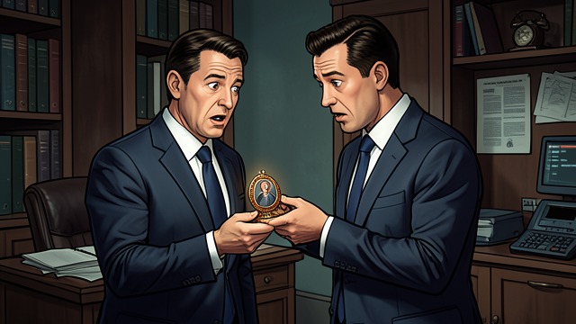 A False Inheritance from "Satan". A False Inheritance A copy returns Authorities send Georges D’Anjou a counterfeit cameo after the jewel is reported recovered.