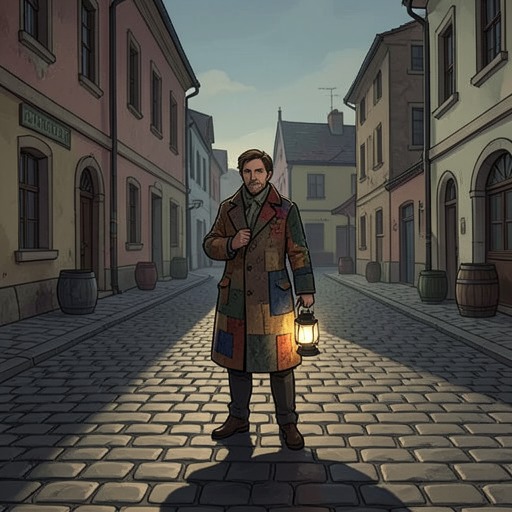 Grébiche’s Place in Touladi from "Satan". This flow traces Grébiche’s evolution from feared village outsider to keeper of memory, healer, and tragic figure in Loïc’s recollections.