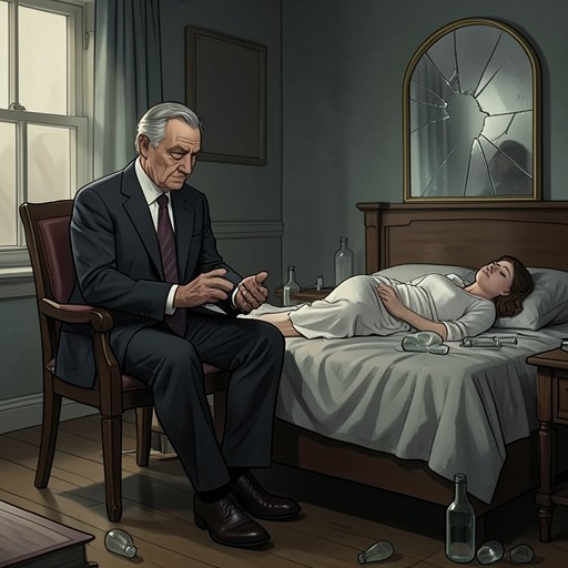 Georges and Lucille’s Final Years from "Satan". This flow traces Georges’s struggle to care for Lucille through dementia, his contemplated intervention, her death, and the public inquiry that follows.