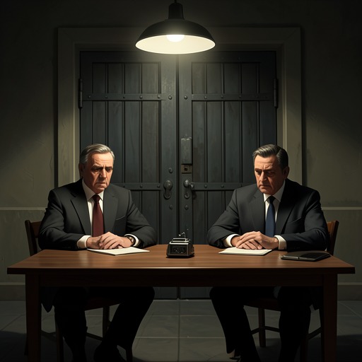Régis and Loïc from "Satan". This flow follows the intellectual bond between Régis and Loïc, their political rupture, and the grief that deepens Loïc’s later historical work.