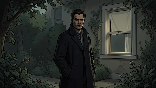 The Wrong Intruder from "First Love". A Vigil Disarmed The Father Appears After waiting in the garden, Vladimir sees a cloaked man approaching and recognizes his father.