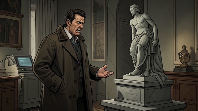 A Threat for the Statue from "Theodosia and the Serpents of Chaos". A Threat for the Statue A demand made Fagenbush confronts Theodosia about the missing statuette and says he has plans for it.