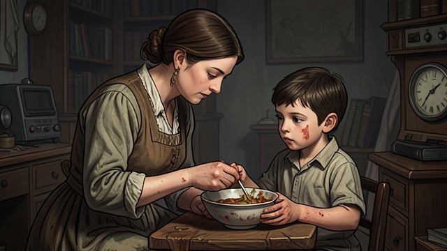 A Mother’s Affection from "Decoded". A Mother’s Affection Care in daily actions Mrs Lillie feeds, clothes, and tends to Jinzhen, giving him a kind of maternal attention he has never known.