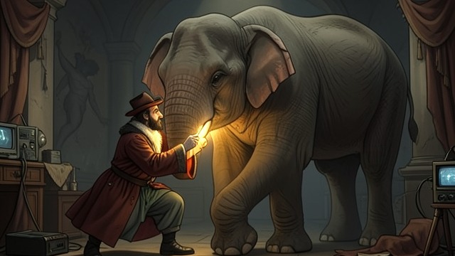 Pride in the Impossible from "The Magician's Elephant". Pride in the Impossible The magician’s triumph The magician touches the elephant and feels her heart beating.