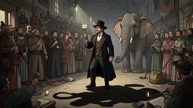 A Desire for Wonder from "The Magician's Elephant". A Desire for Wonder A life at a turning point Facing an indifferent audience, the magician feels that he has wasted his life.