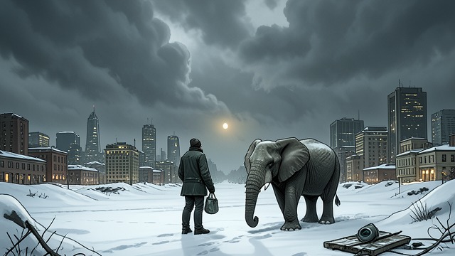 A City in Gloom from "The Magician's Elephant". A City in Gloom Weather as pressure Baltese endures a season of dense clouds, cold, and darkness.