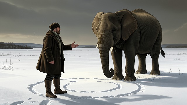 The Quiet Disappearance from "The Magician's Elephant". The Quiet Disappearance The reversal succeeds The magician speaks the backward spell as the stars appear.