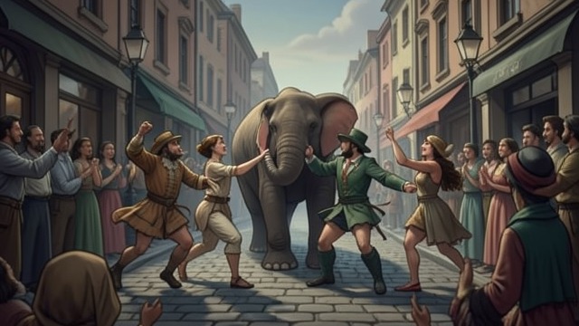 A Fashionable Obsession from "The Magician's Elephant". A Fashionable Obsession Wonder becomes commerce The city sells elephant pastries, plaster fragments, and performances that recreate the accident.