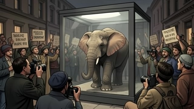 The Crowd's Longing from "The Magician's Elephant". The Crowd's Longing A city gathers People from across Baltese line up to see the elephant, each carrying private hopes and wishes.