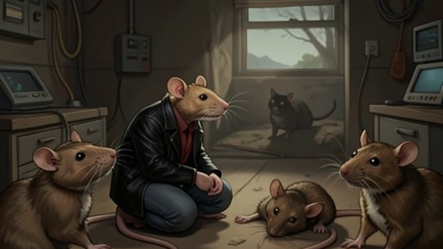 Maurice’s Missing Link from "The Amazing Maurice and His Educated Rodents". An Unsettled Origin A cat also changes Maurice wonders why he became intelligent when he avoided the magical dump.